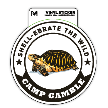Sticker Shell-ebrate Turtle Camp Gamble