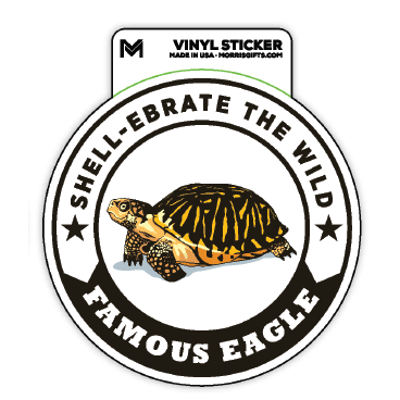 Sticker Shell-ebrate Turtle Famous Eagle