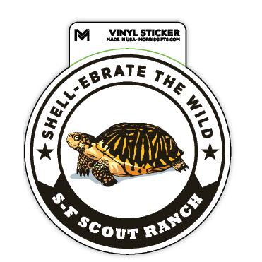 Sticker Shell-ebrate Turtle S-F Scout Ranch