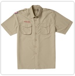 Shirt Uniform Youth Tan Microfiber Short Sleeve