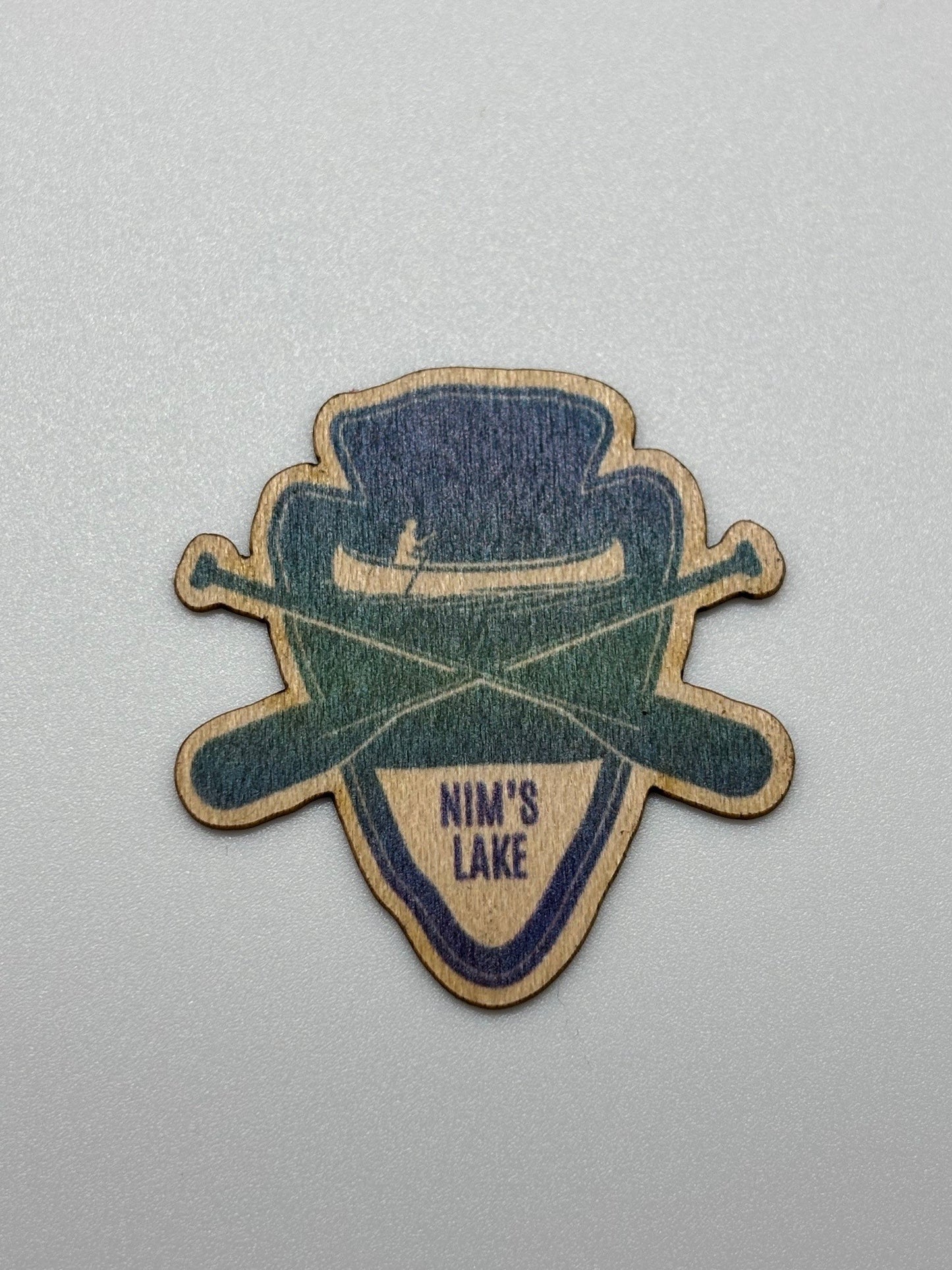 Sticker Mini Wooden - Arrowhead Canoe Nim's Lake