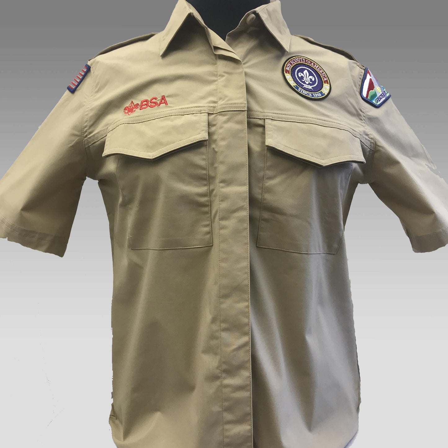 Shirt Uniform Ladies Tan Scouts BSA - SEWN