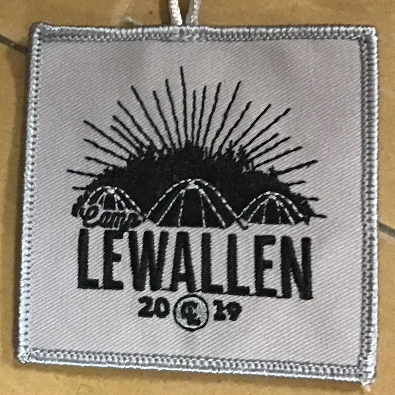 Emblem 2019 Lewallen patch with loop gray