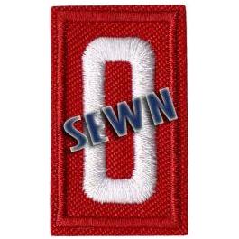 SEWN - Emblem Unit Number - Red
