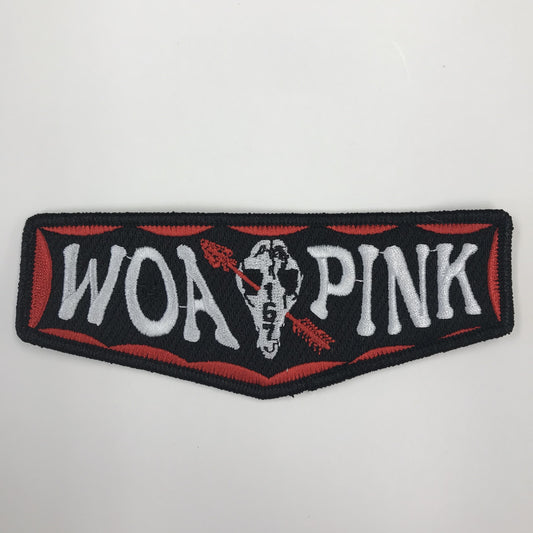 Emblem Black Lodge Flap Woapink Red/White