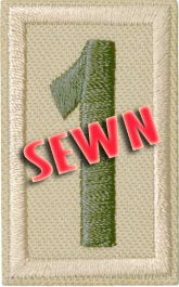 SEWN - Emblem Unit Number - Green