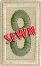 SEWN - Emblem Unit Number - Green