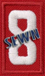 SEWN - Emblem Unit Number - Red