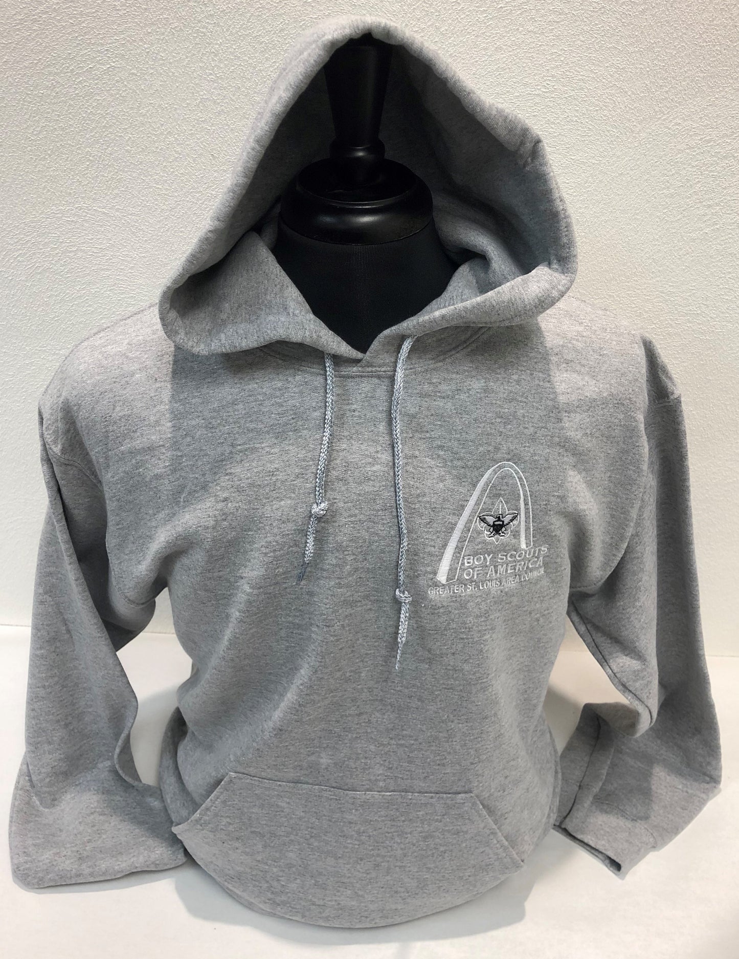 Hoodie - GSLAC Arch - Men's Light Gray - Embroidered Logo