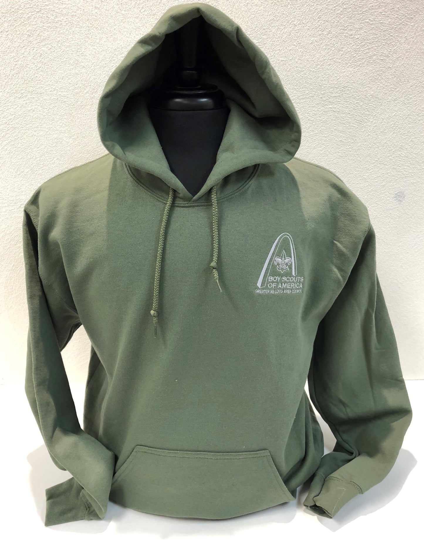 Hoodie - GSLAC Arch - Men's Military Green - Embroidered Logo