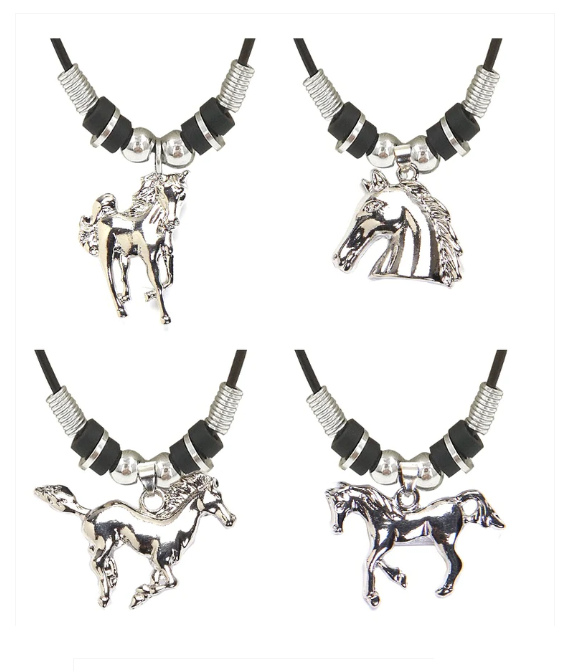 Necklace with Assorted Horse Pendant