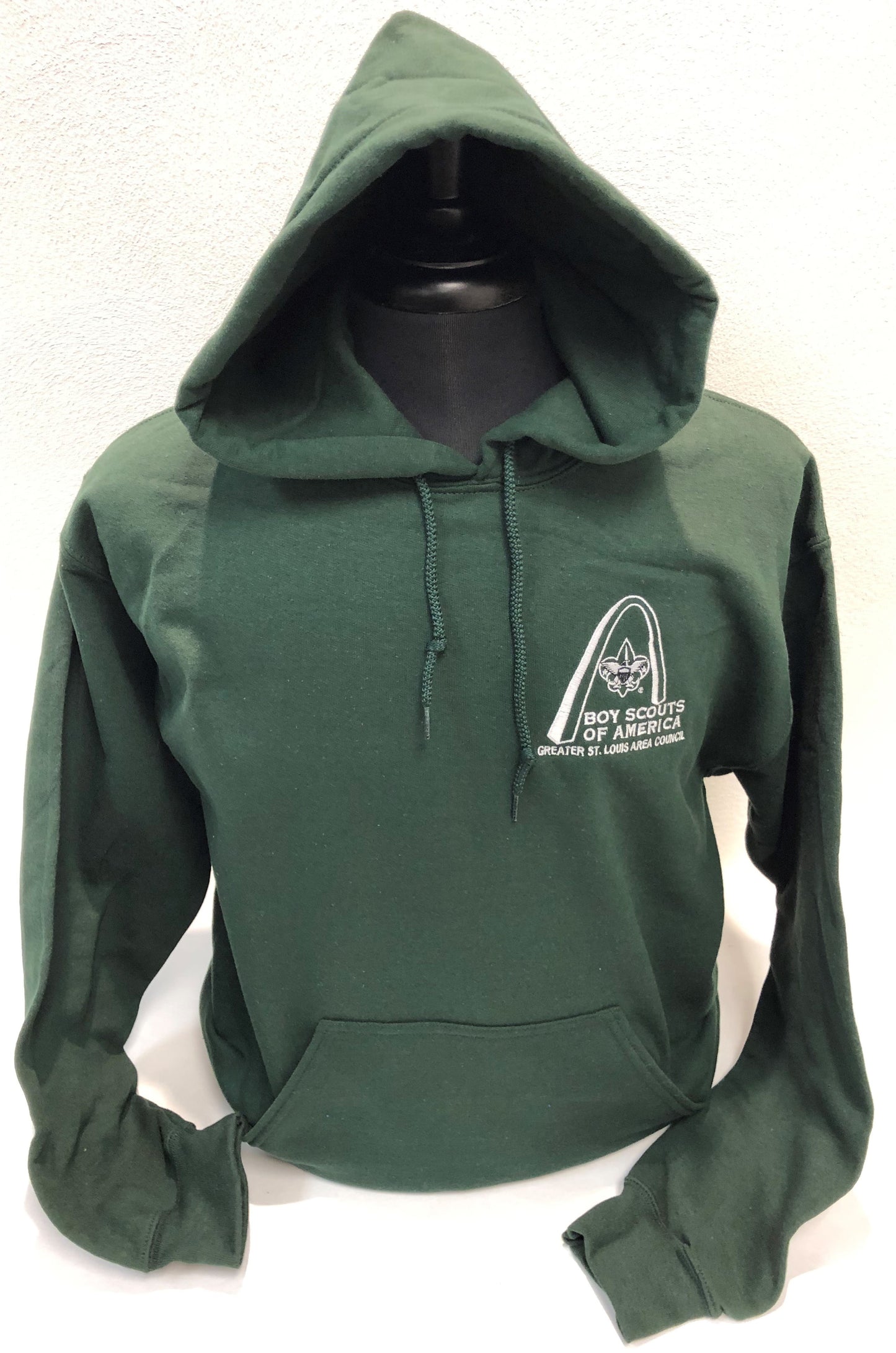 Hoodie - GSLAC Arch - Men's Hunter Green - Embroidered Logo