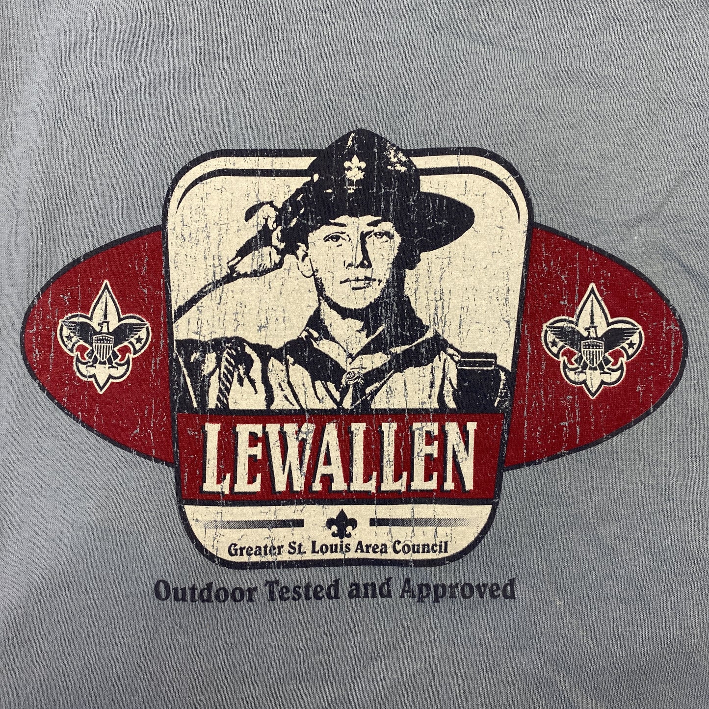 T-Shirt Blue Vintage with Scout - Camp Lewallen