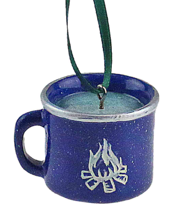 Ornament - Blue Mug with Campfire
