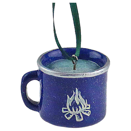 Ornament - Blue Mug with Campfire
