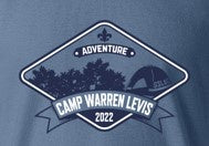 T-Shirt 2022 Camp Warren Levis Indigo Blue
