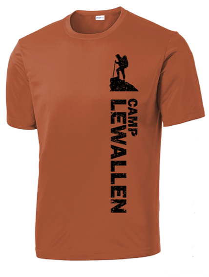 Tee Moisture-Wicking Camp Lewallen Texas Orange