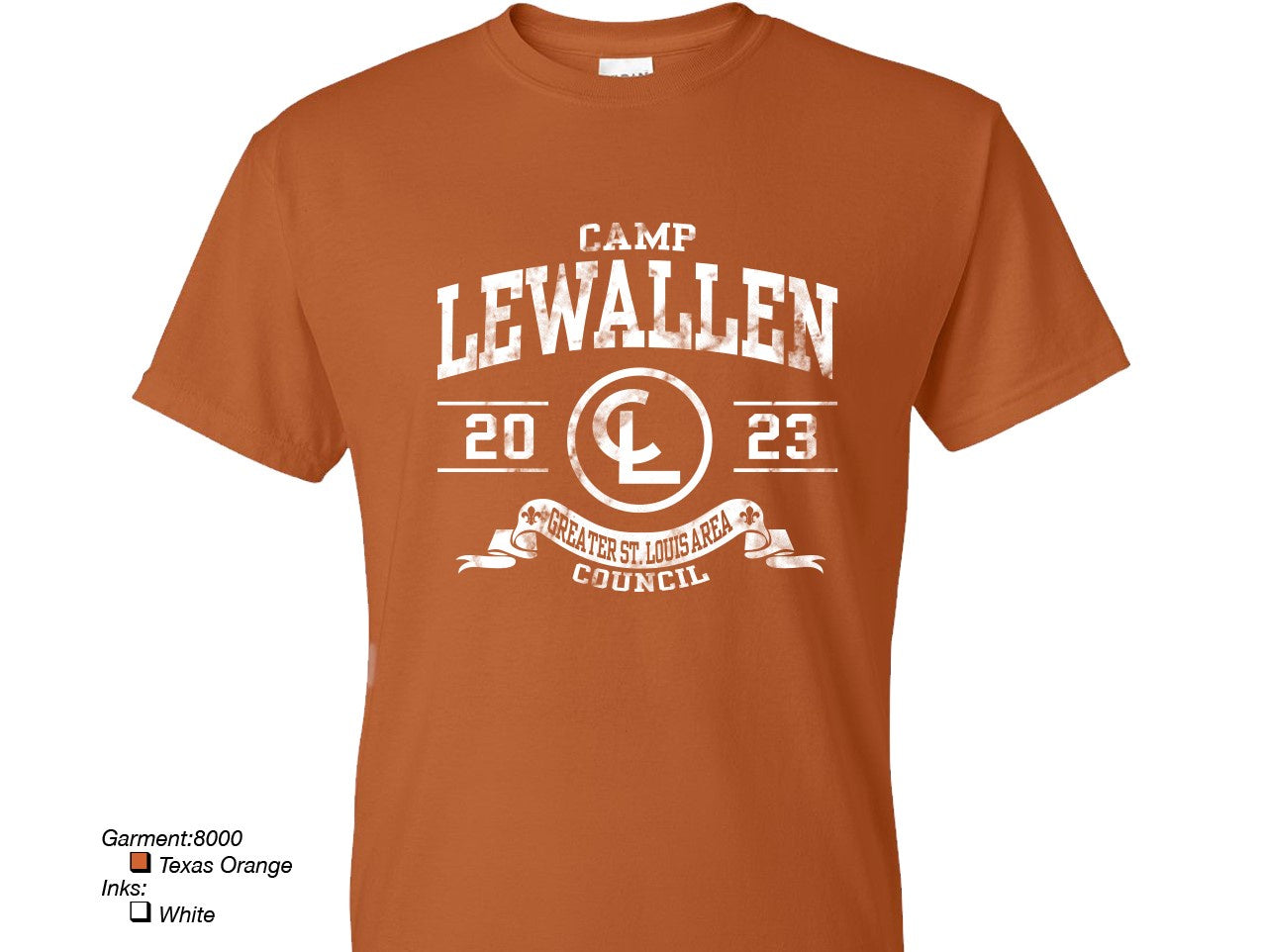 T-Shirt 2023 Camp Lewallen Orange