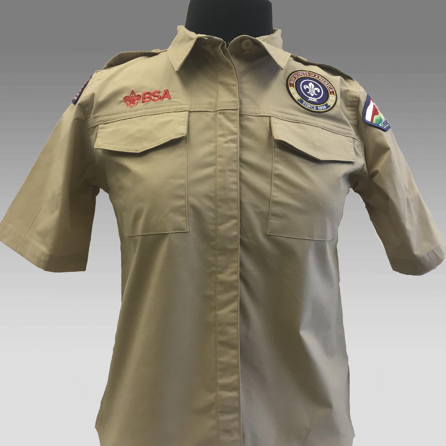 Shirt Uniform Girls Tan Scouts BSA - SEWN