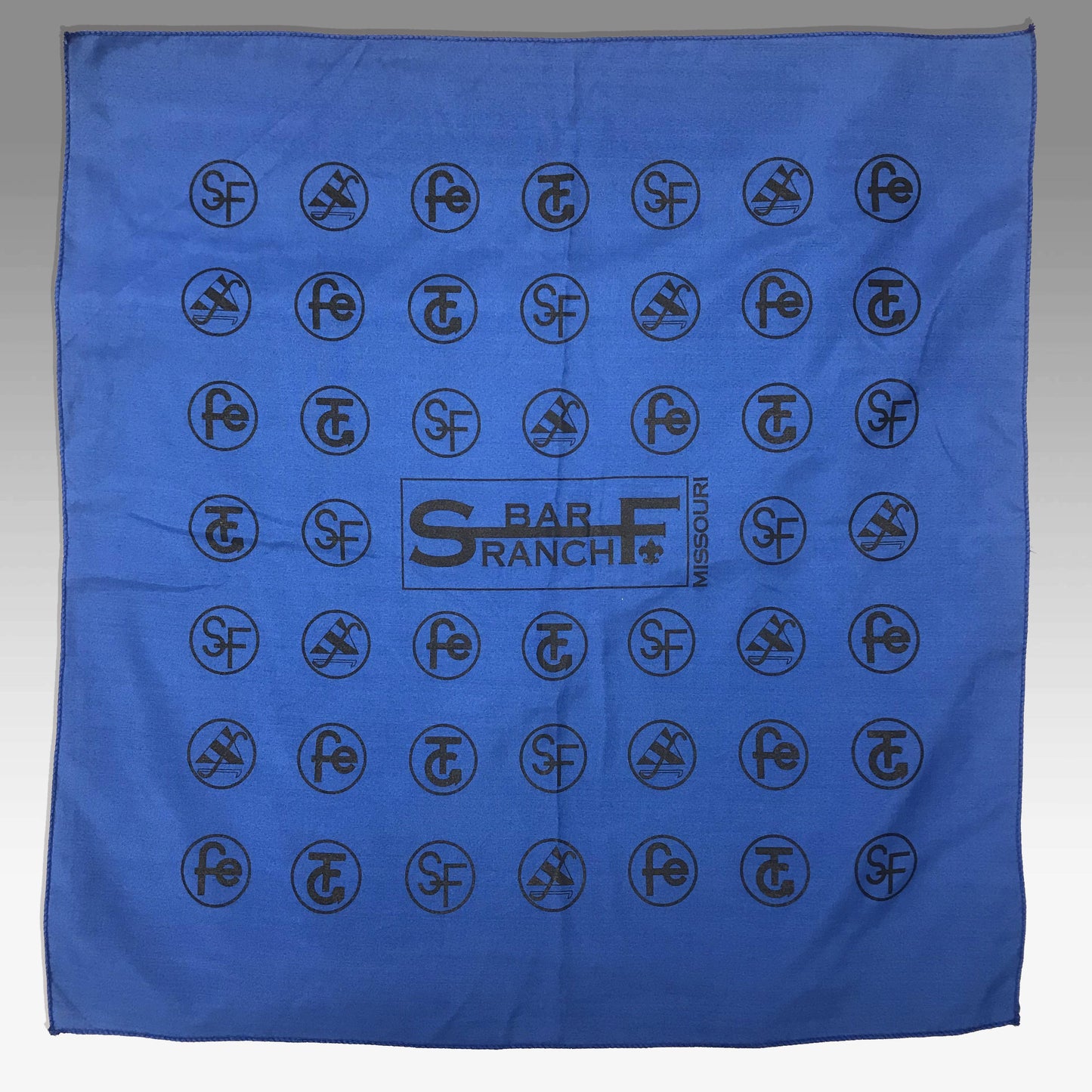 Bandana S Bar F camp logos blue