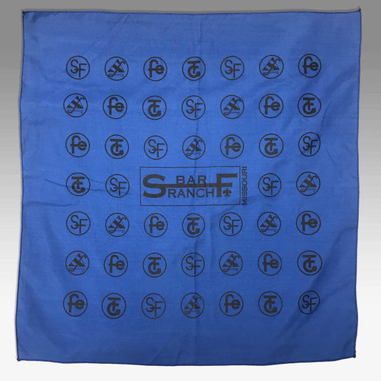 Bandana S Bar F camp logos blue